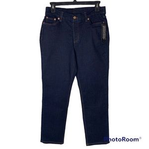 Denim & Company Womens Size 10 Petite Dark Blue Wash Mid Rise Jegging NWT